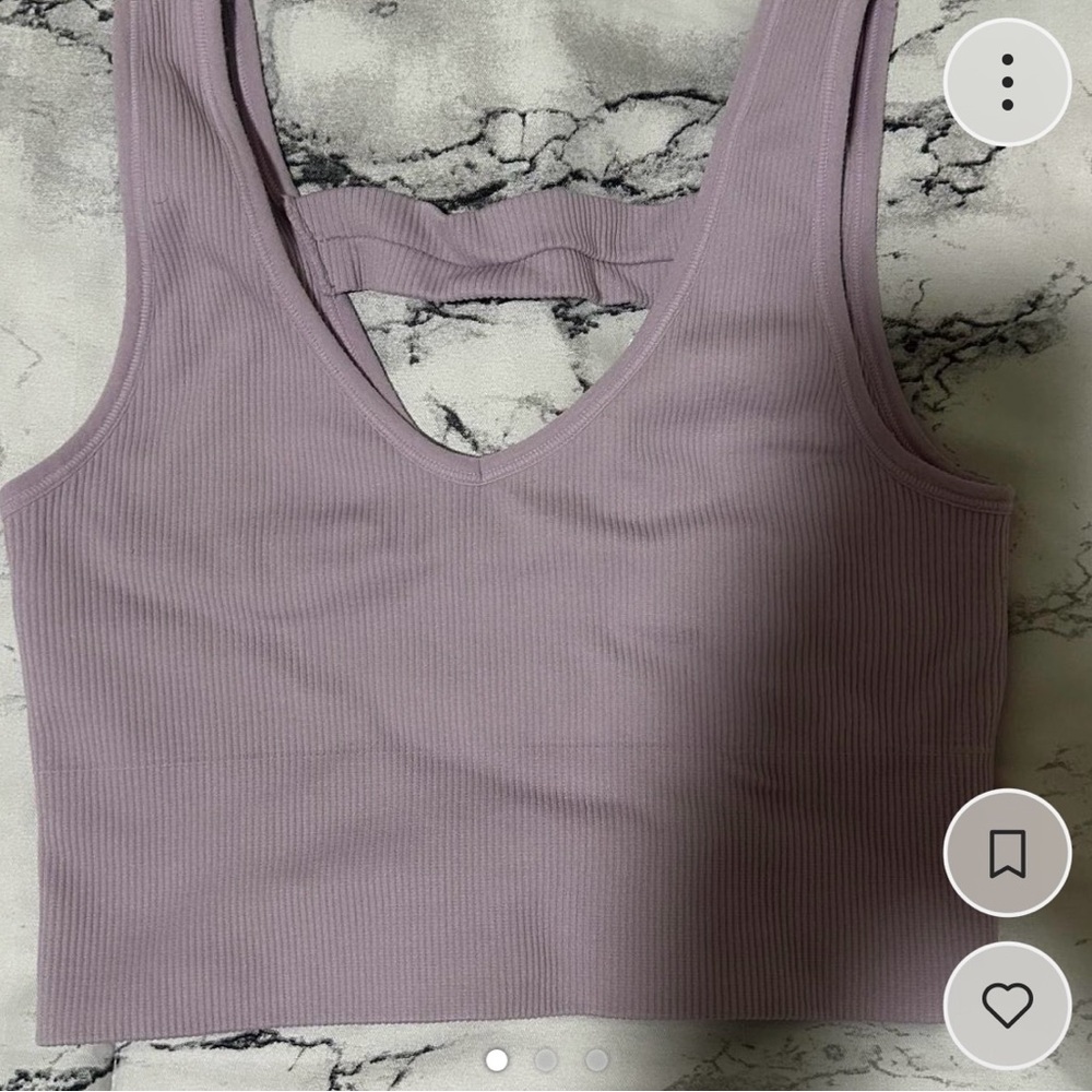 Lavender Ribbed Sports bra